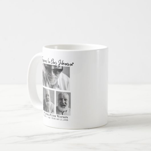 Mug Pour toujours dans nos coeurs papa grand-père Memo (Devant gauche)