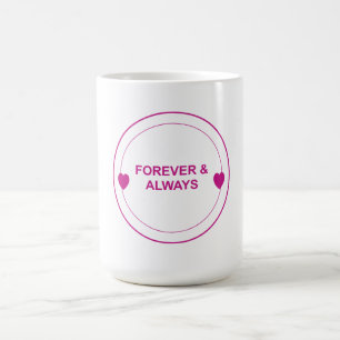 Mug Pour toujours et à jamais - Conception de typograp