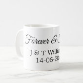 Mug Pour toujours et pour toujours ajouter le nom du c (Devant gauche)