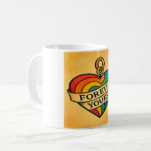 Mug Pour toujours votre coeur d'amour coloré (Devant gauche)