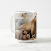 Mug Pour un ours de maman avec deux petits le jour de  (Devant gauche)
