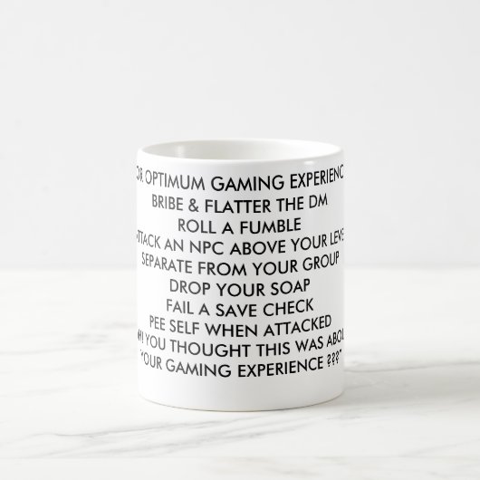 MUG POUR UNE EXPÉRIENCE OPTIMA DE JEU : PAIEMENT (Centre)