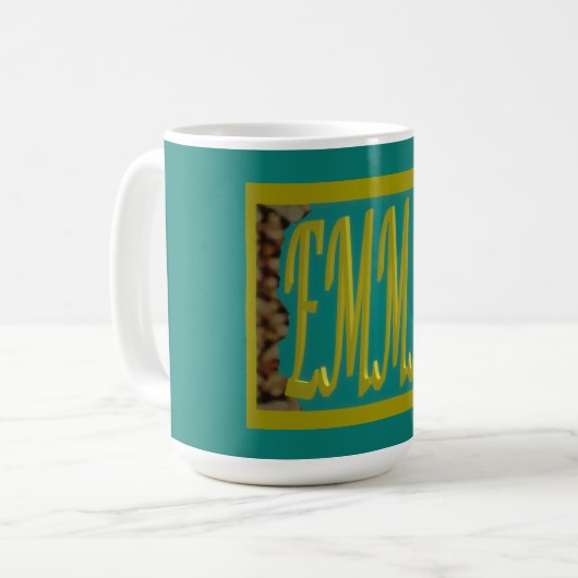 MUG POUR UNE FILLE APPELÉE EMMA MARINE BLEU PEBBLES (Devant gauche)