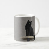 Mug Pourcentage de chat noir (Devant droit)