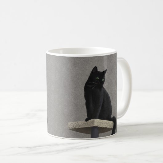 Mug Pourcentage de chat noir (Devant droit)