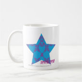 Mug Pourpre-Aqua 2 de damassé (Gauche)