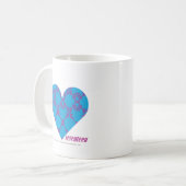 Mug Pourpre-Aqua 3 de damassé (Devant gauche)