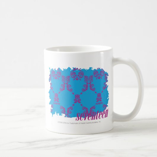 Mug Pourpre-Aqua 4 de damassé (Droite)