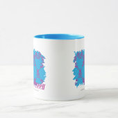 Mug Pourpre-Aqua 4 de damassé (Centre)