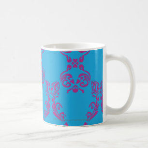 Mug Pourpre-Aqua de damassé
