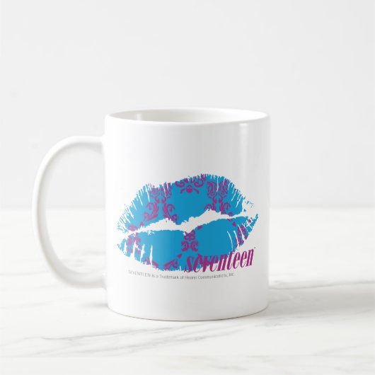 Mug Pourpre-Aqua de damassé (Gauche)