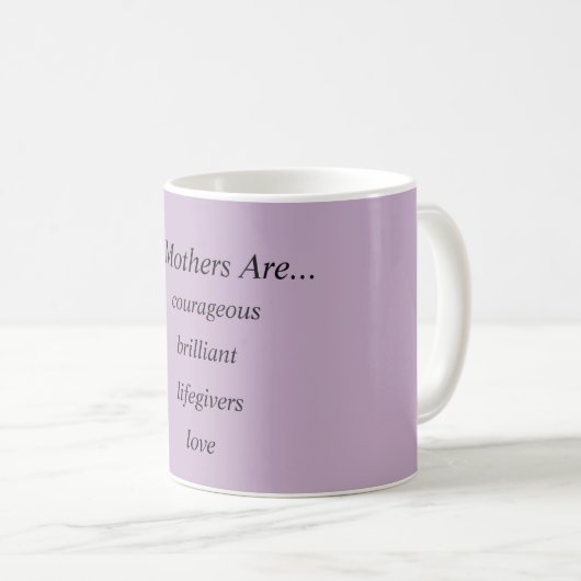 Mug Pourpre/blanc de mère (Devant droit)