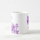 Mug Pourpre de panier floral de faveur de Fête de la (Centre)