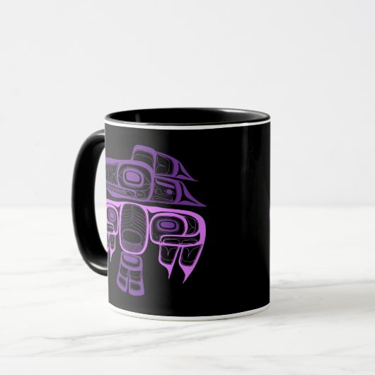 Mug Pourpre de thunderbird de Tlingit de style de (Devant gauche)
