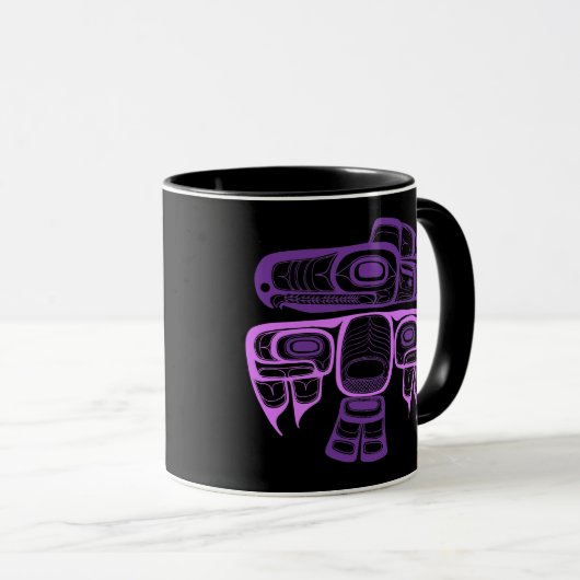 Mug Pourpre de thunderbird de Tlingit de style de (Devant droit)