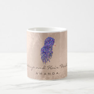 Mug Pourpre en ivoire de maquilleur de coiffeur de