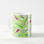 Mug Pourpre mignon de vert d'amour de (Devant gauche)