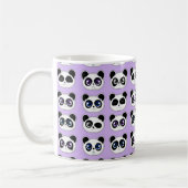 Mug Pourpre mignon d'expression de panda (Gauche)