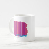 Mug Pourpre mince 2 de rayures (Devant gauche)