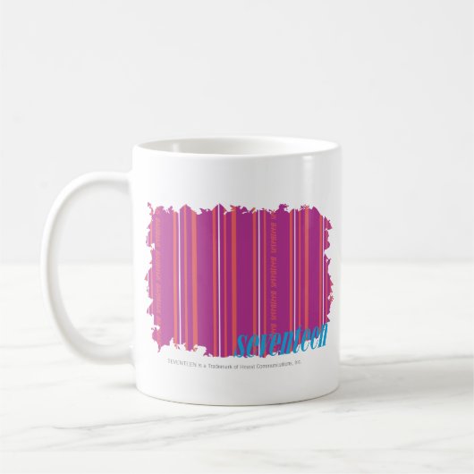 Mug Pourpre mince 2 de rayures (Gauche)