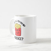 Mug Pourquoi Je Frite Ma Patience Drôle Fries Pun (Devant gauche)
