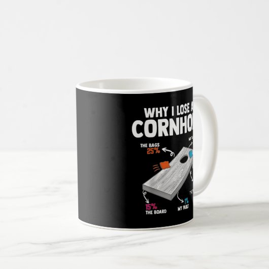 Mug Pourquoi je perds à Cornhole (Devant droit)