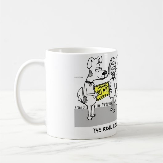 Mug Pourquoi les chiens chassent des voitures (Gauche)