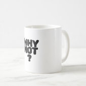 Mug Pourquoi pas? Conception de typographie minimalist (Devant droit)