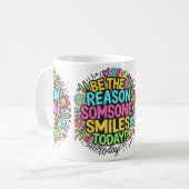 Mug pourquoi quelqu'un sourit aujourd'hui (Devant gauche)