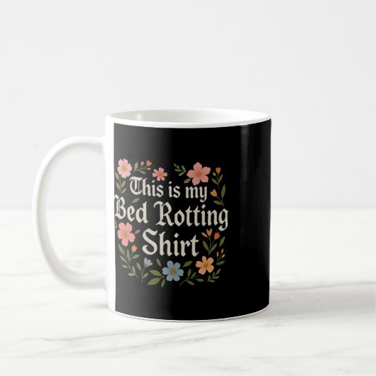 Mug Pourriture de lit humour graphique nouveauté santé (Gauche)