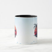 Mug Poursuite Éternelle des Couchers de Soleil Palmier (Centre)