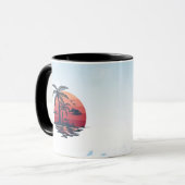 Mug Poursuite Éternelle des Couchers de Soleil Palmier (Devant gauche)