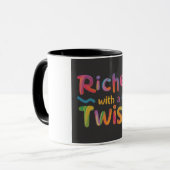 Mug Poursuivre la richesse, un Sip à la fois (Devant gauche)