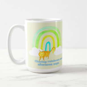 Mug Poursuivre les arcs-en-ciel et les siestes Chaton