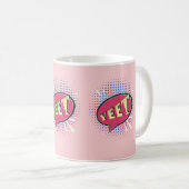 Mug POURTANT Bande dessinée Discours Bubble Funny rose (Devant droit)