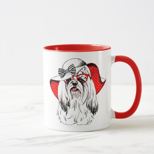 Mug Pousse de mode de Yorkie (Droite)