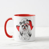 Mug Pousse de mode de Yorkie (Gauche)