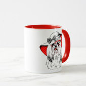 Mug Pousse de mode de Yorkie (Devant droit)