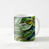 Mug Pousser Ensemble Feuille Verte (Devant droit)