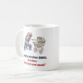 Mug Poussette de jogging Papa coureur drôle (Devant gauche)
