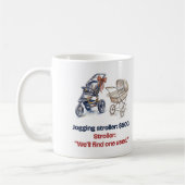 Mug Poussette de jogging Papa coureur drôle (Gauche)