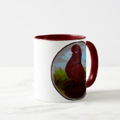 Mug Poussette rouge pigeon motte (Devant droit)
