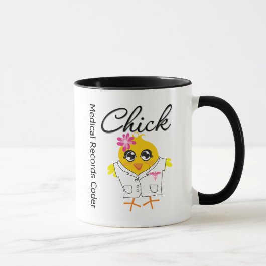 Mug Poussin de codeur de rapports médicaux (Droite)