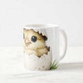 Mug Poussin de poulet dans la coquille d'œuf (Devant droit)