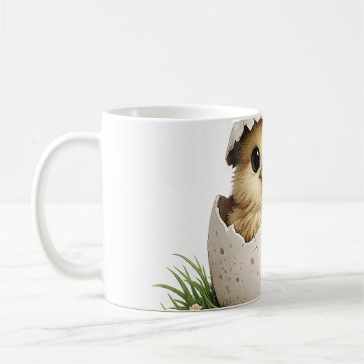 Mug Poussin de poulet dans la coquille d'œuf (Gauche)