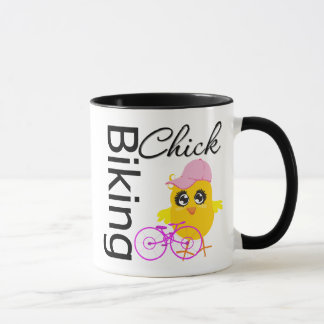 Mug Poussin faisant du vélo