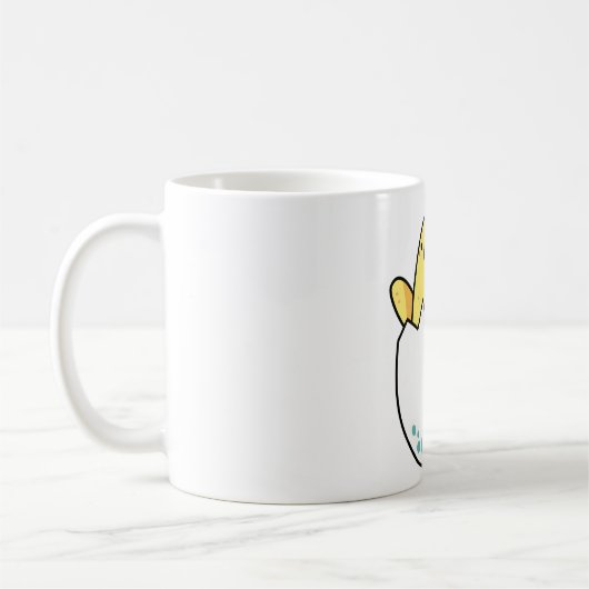 Mug Poussin Jaune Mignon Dans Un Œuf (Gauche)