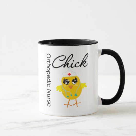Mug Poussin orthopédique v1 d'infirmière (Droite)