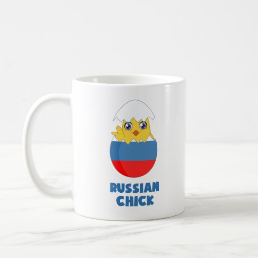 Mug Poussin russe, une fille de Russie (Gauche)