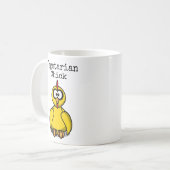 Mug Poussin Végétarien Dessin Animé (Devant gauche)
